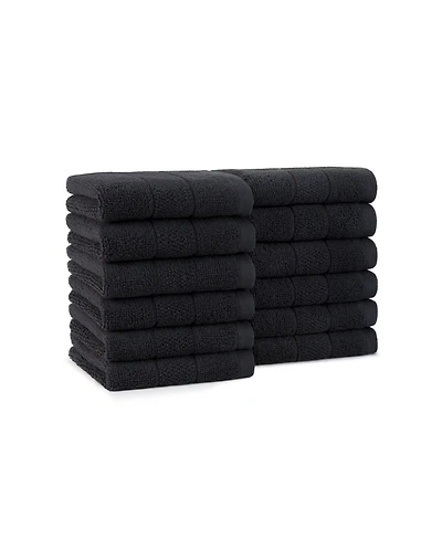 Arkwright Home Family Essentials Washcloths (Pack of 12), 12x12, Cotton