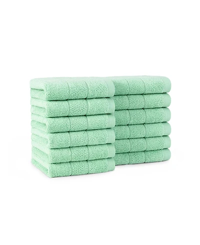 Arkwright Home Family Essentials Washcloths (Pack of 12), 12x12, Cotton