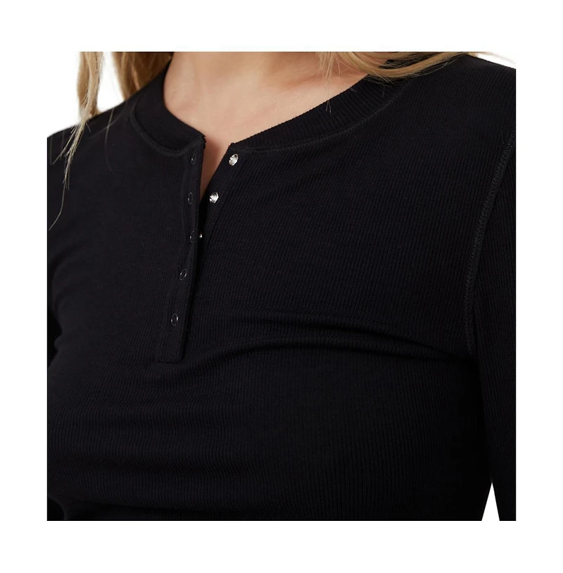 Cotton On Women's Sleep Recovery Henley Long Sleeve