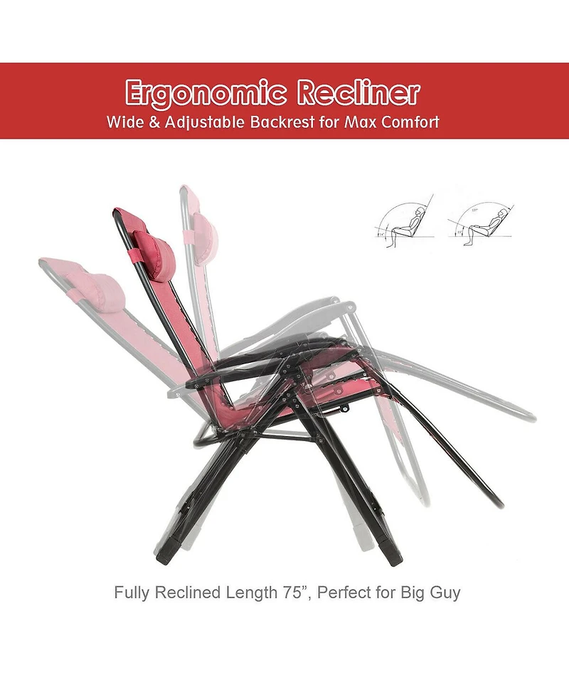 Inolait Sugift Oversize Lounge Chair with Cup Holder of Heavy Duty for outdoor