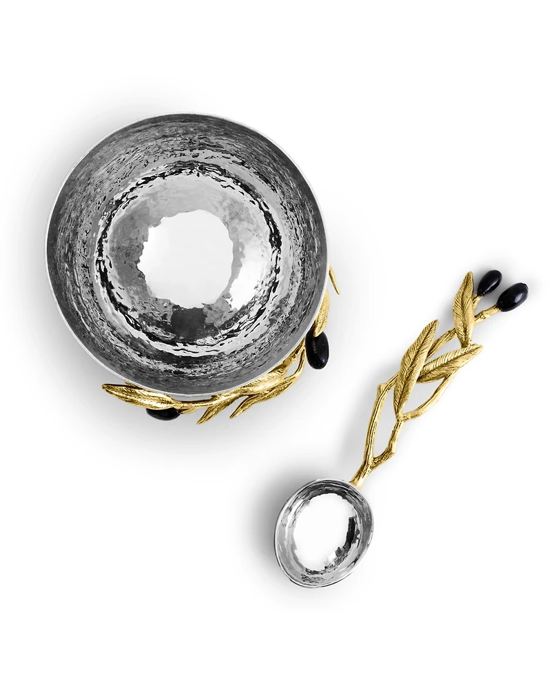 Michael Aram Olive Branch Nut Dish with Spoon