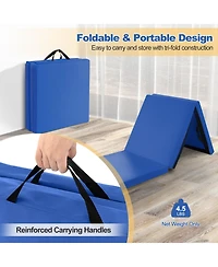 Hongge 6 x 2 Ft Tri-Fold Gym Mat with Handles and Removable Zippered Cover