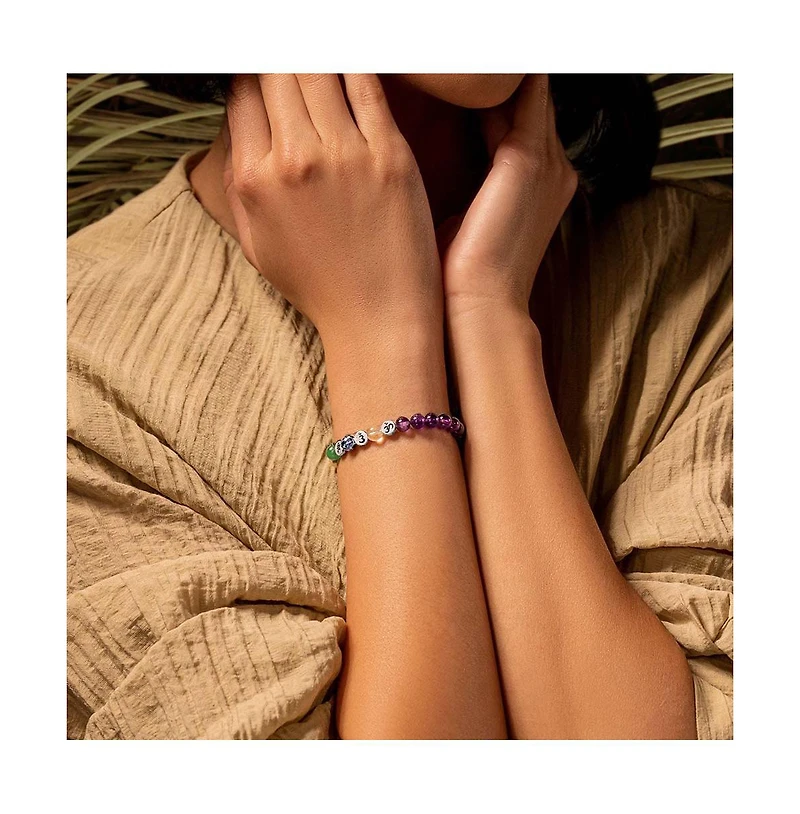 Karma and Luck Balanced Spirit - Chakra Amethyst Stone Bracelet