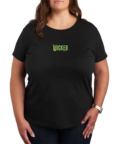 Hybrid Apparel Plus Wicked Elphaba Green Logo Graphic Tee