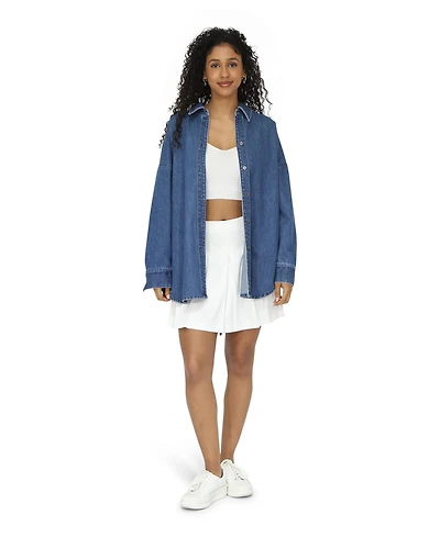 Belle & Bloom Women's Into Him Oversized Denim Shirt