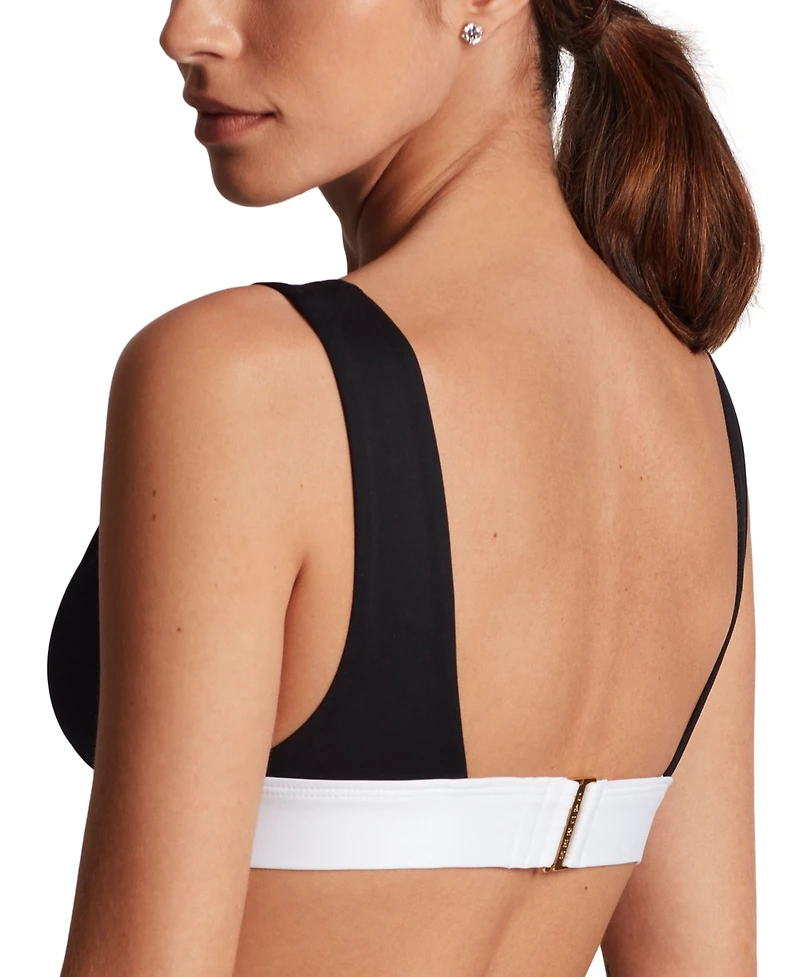 Lauren Ralph Women's Banded Modern V-Neck Bikini Top
