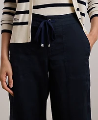 Lauren Ralph Petite 100% Linen Wide-Leg Pants