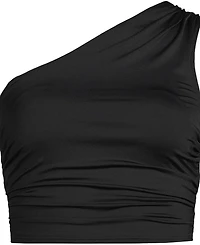 Lands' End Women's Ruched One Shoulder Midkini Top