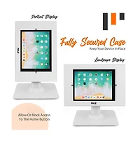Pyle Full Motion Anti-Theft Tablet Bracket, Adjustable and Secure Stand with Lock Mechanism