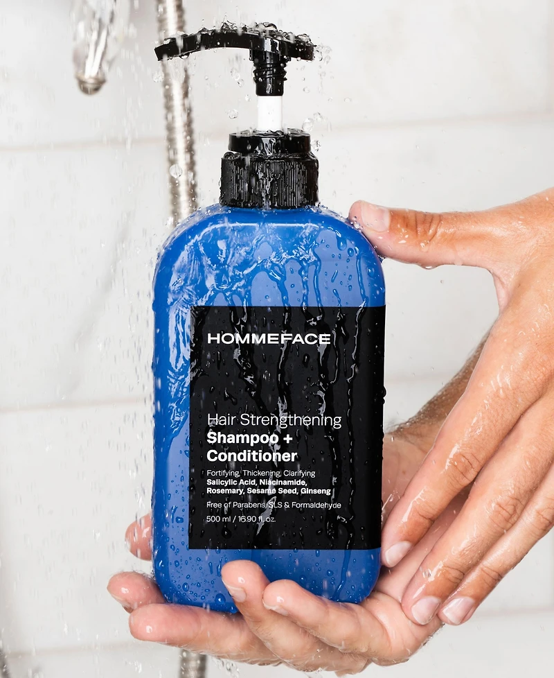 Hommeface Hair Strengthening Shampoo + Conditioner 16.9 fl oz.