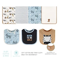 The Peanutshell Baby Boys Newborn Layette Gift Set Boys, Blue Safari, 30 Essential Pieces