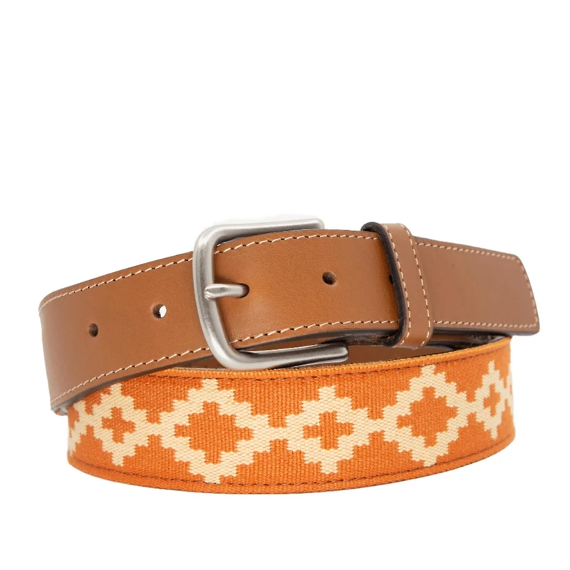 La Matera Men's Talampaya Woven Belt Tan