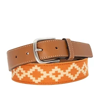 La Matera Men's Talampaya Woven Belt Tan