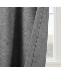 Chenille Solid Room Darkening Back Tab Curtain Panel