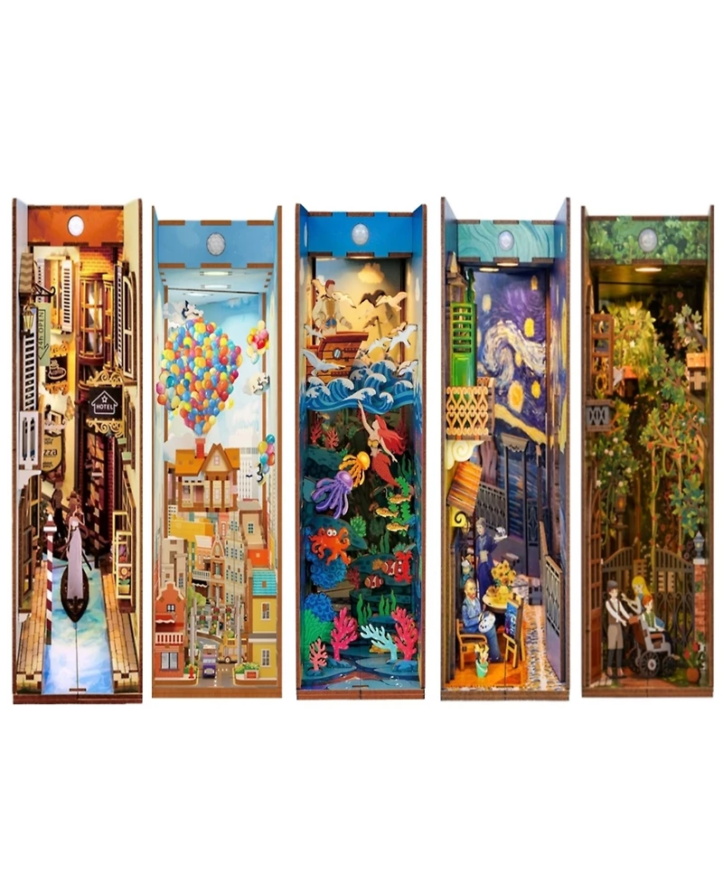 Flash Popup Diy 3D Book Nook Kit Travel with the Wind 143pcs