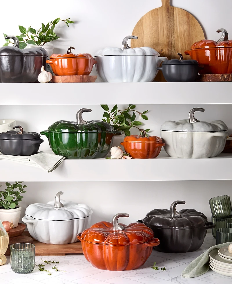Staub Enameled Cast Iron 3.5 Qt. Basil Pumpkin Cocotte
