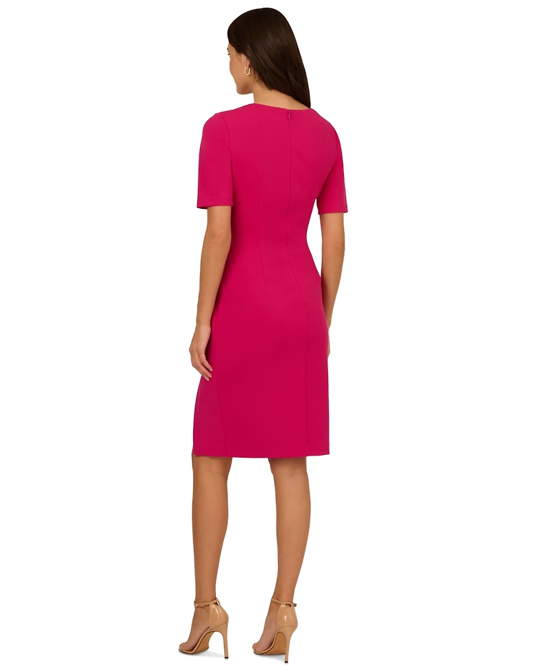 Adrianna Papell Women's Draped Ruffled Sheath Dress