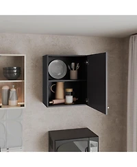 Sterling Wall Cabinet with 1 Door and 2 Shelves, White