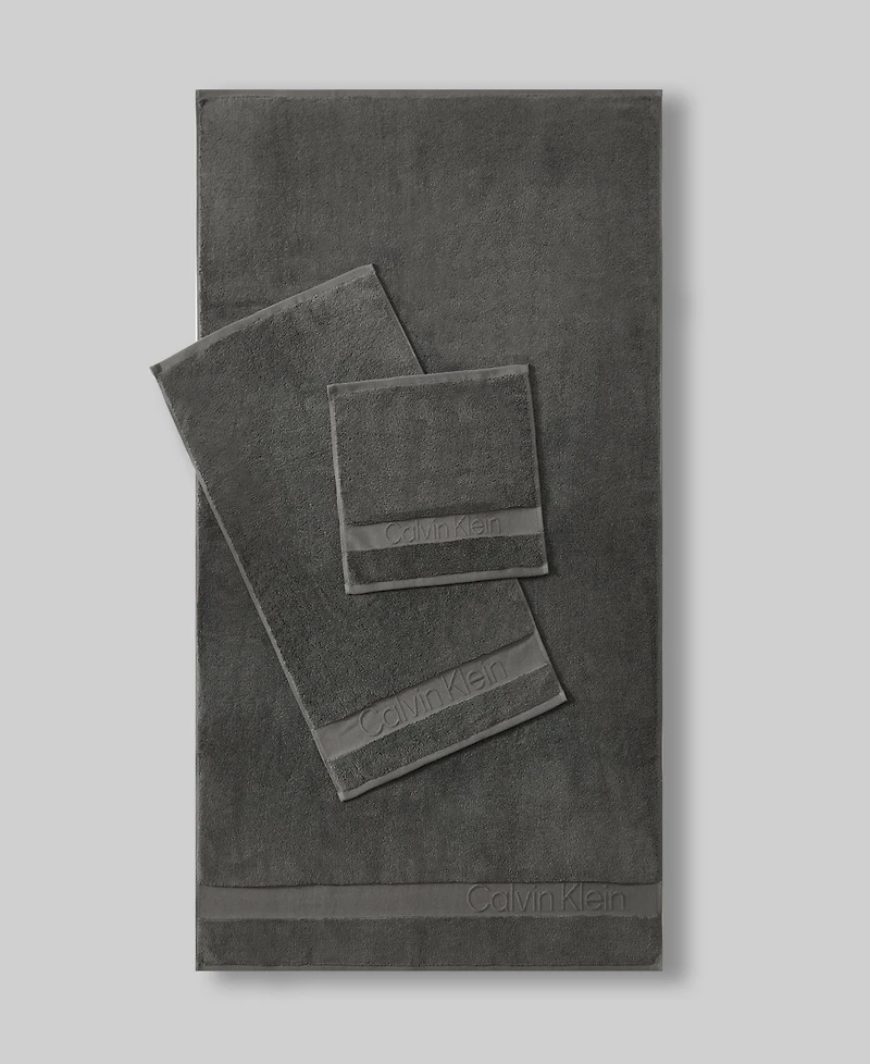 Calvin Klein Iconic Cotton Terry 3 Piece Bath Towel Set