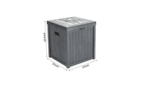 Slickblue 51 Gallon Outdoor Garden Plastic Storage Deck Box – Waterproof & Lockable Chest for Tools, Cushions, and Toys