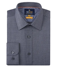 Tom Baine Men's Four-Way Stretch Denim Button Down Dress Shirt