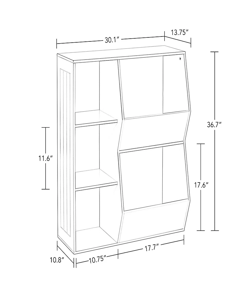 RiverRidge Kids 3-Cubby, 2-Veggie Bin Floor Cabinet