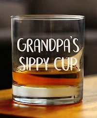 Bevvee Grandpa's Sippy Cup Whiskey Rocks Glass