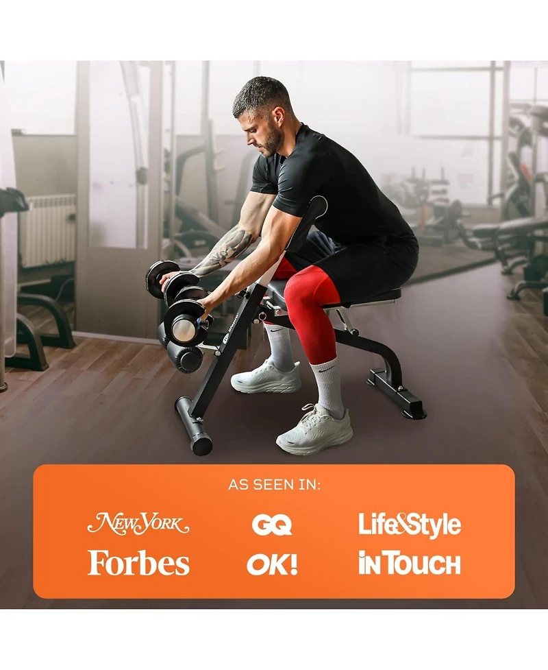 LifePro Roman Chair Hyperextension Bench – Adjustable, Foldable Glute & Lower Back Machine