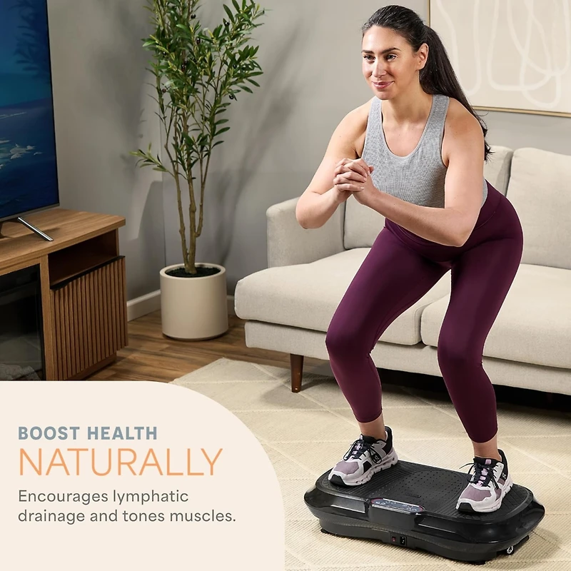 LifePro Vibration Plate Machine – Whole Body Workout w/ Loop Bands for Weight Loss & Toning