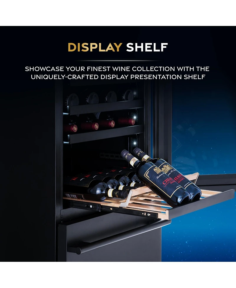 Newair Estate 24” Premium Dual Zone Wine Fridge and Beverage Center, Refrigerator Drawer Cabinets with 175 Can Capacity, Premium Built in Wine