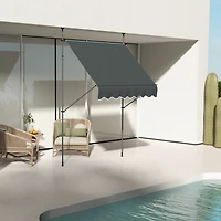 Outsunny 6.5' x 4' Retractable Awning, Non-Screw,