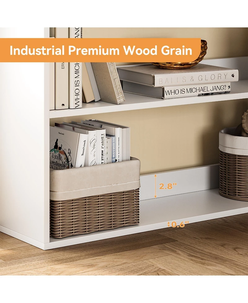 gaomon 71-Inch L-Shaped Corner Bookcase - 6-Tier Tall Shelf Display Rack For Living Room And Home Office Storage