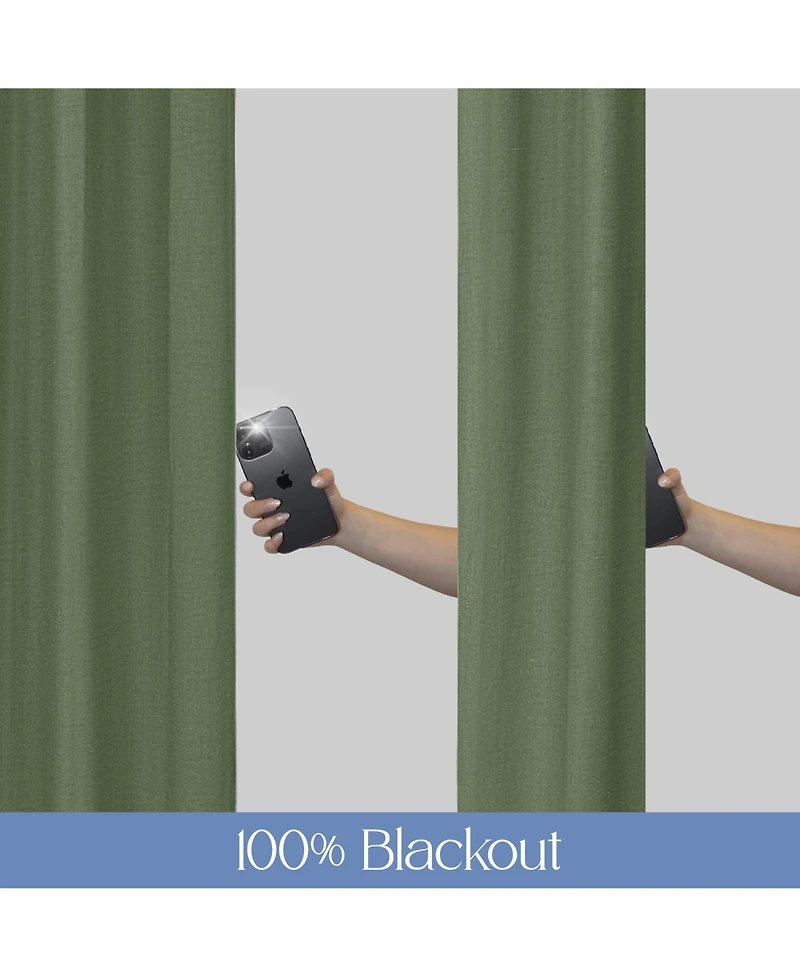 Linen Slub Blackout Grommet Pair (2 Panels