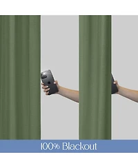 Linen Slub Blackout Grommet Pair (2 Panels