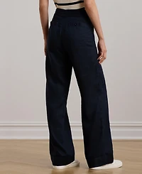 Lauren Ralph Wide-Leg 100% Linen Pants