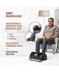 LifePro Calf and Foot Massager with Heat for Plantar Fasciitis, Circulation & Pain Relief (Black)