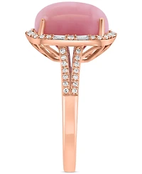Effy Pink Opal (4-1/2 ct. t.w.) & Diamond (1/4 ct. t.w.) Statement Ring in 14k Rose Gold