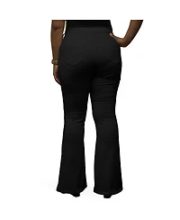 Poetic Justice Women's Curvy Fit Stretch Denim Flare Jeans