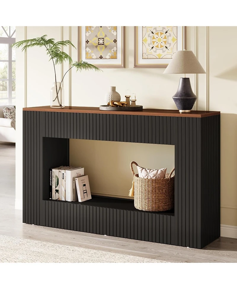 Tribesigns Modern Console Table, 55-Inch Wood Entryway Table with Storage, Narrow Long Sofa Table Behind Couch Table for Living Room, Foyer, Hallway