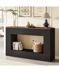 Tribesigns Modern Console Table, 55-Inch Wood Entryway Table with Storage, Narrow Long Sofa Table Behind Couch Table for Living Room, Foyer, Hallway