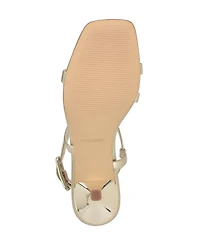 Nine West Women's Hanni Strappy Square Toe Kitten Heel Sandals