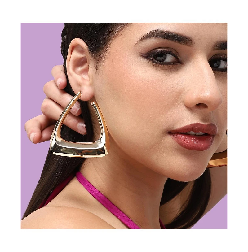 Sohi Women's Chunky Hoop Earrings
