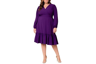 Kiyonna Plus Portia Long Sleeve Dress