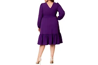 Kiyonna Plus Portia Long Sleeve Dress