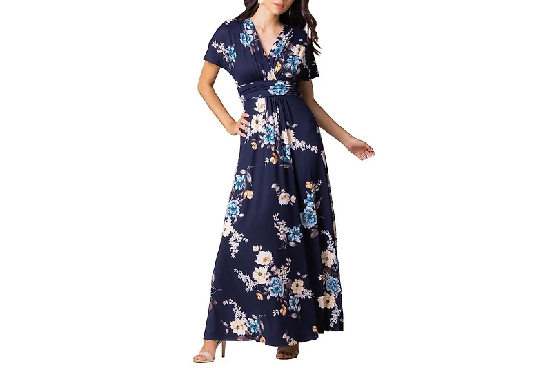 Kiyonna Women's Vienna Kimono Sleeve Long Maxi Dress