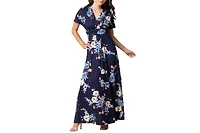 Kiyonna Women's Vienna Kimono Sleeve Long Maxi Dress