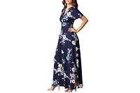 Kiyonna Women's Vienna Kimono Sleeve Long Maxi Dress