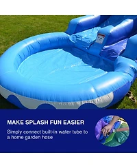 HeroKiddo 13 Dolphin Commercial Grade Water Slide with Pool for Kids and Adults (with Blower), Wet Dry Use, Outdoor Indoor, Birthday Party, Rental Qua