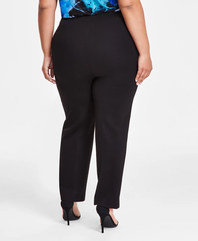 Anne Klein Plus Hollywood Slim-Fit Ankle Pants