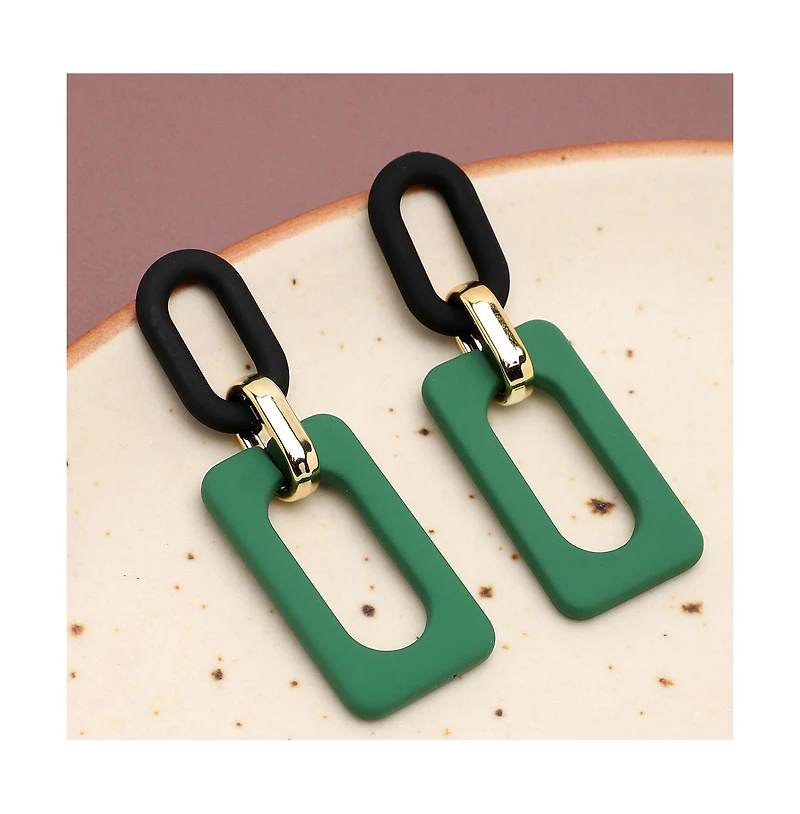 Sohi Women's Chainlink Drop Earrings